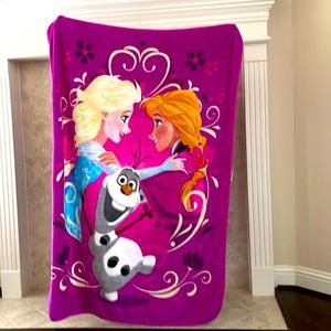 Frozen Elsa, Anna, and Olaf Blanket